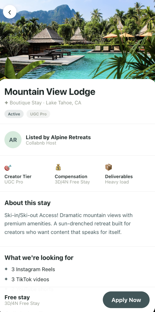 Host Profile Screenshot