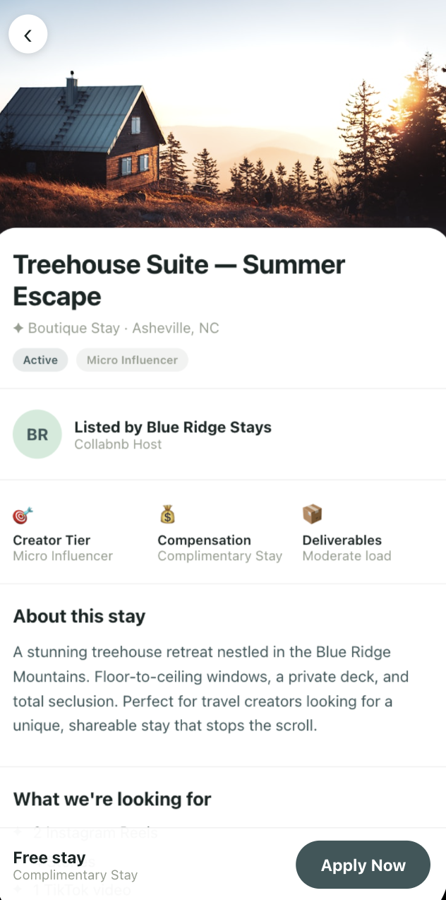 Main Listing Screenshot